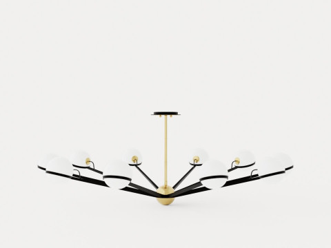 Ace Chandelier - Matt Gold 3D Модель