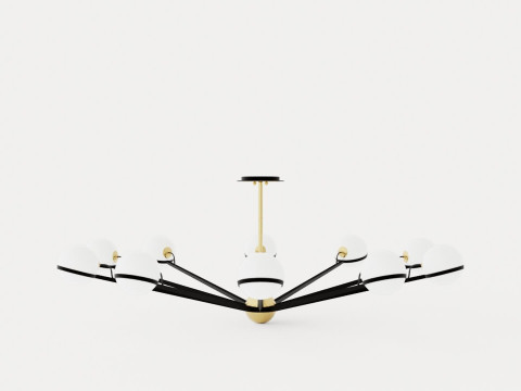 Ace Chandelier - Matt Gold Model 3D