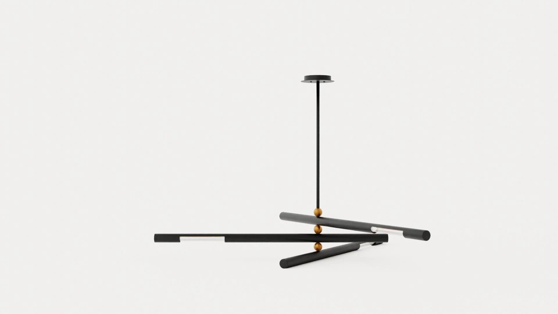 Hendrix Chandelier - Dark Bronze 3D Model .c4d .max .obj .3ds .fbx .stl .blend
