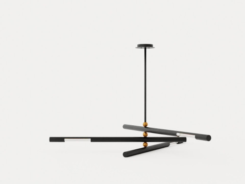 Hendrix Chandelier - Dark Bronze 3D Модель