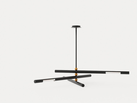 Hendrix Chandelier - Dark Bronze 3Dモデル