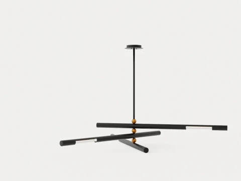 Hendrix Chandelier - Dark Bronze 3D Model
