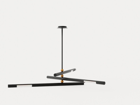 Hendrix Chandelier - Dark Bronze 3Dモデル