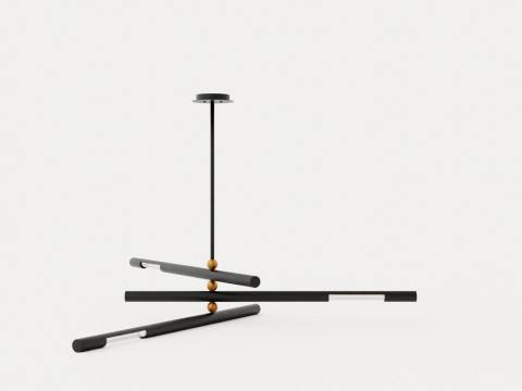 Hendrix Chandelier - Dark Bronze 3Dモデル