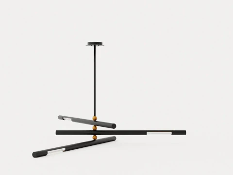 Hendrix Chandelier - Dark Bronze 3D Model