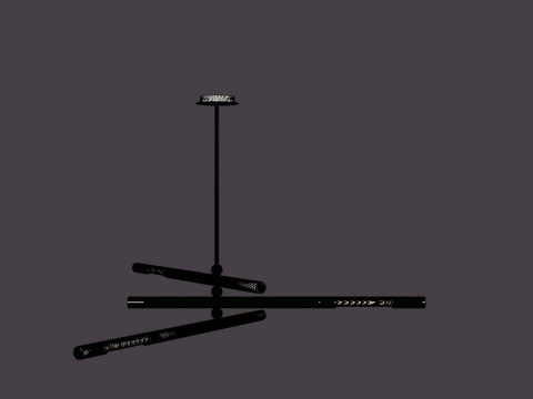 Hendrix Chandelier - Dark Bronze 3Dモデル