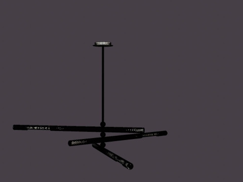 Hendrix Chandelier - Dark Bronze 3Dモデル