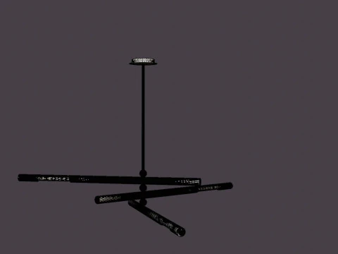 Hendrix Chandelier - Dark Bronze 3D Model
