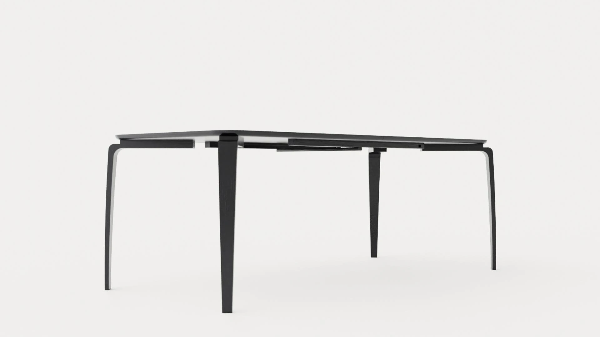 North dining table black 3D Model .c4d .max .obj .3ds .fbx .stl .blend