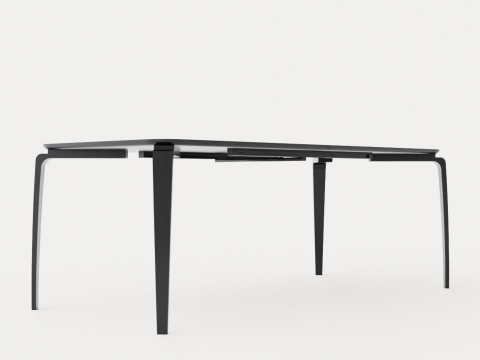 North dining table black 3D Model
