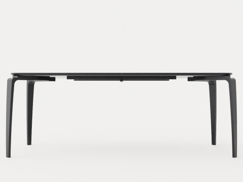 North dining table black 3D 模型