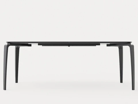North dining table black 3D Model