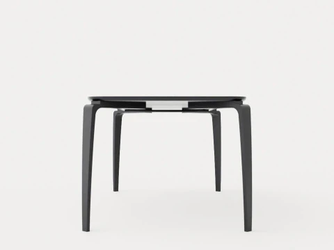North dining table black 3D Model