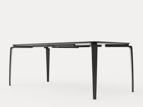 North dining table black 3D 模型