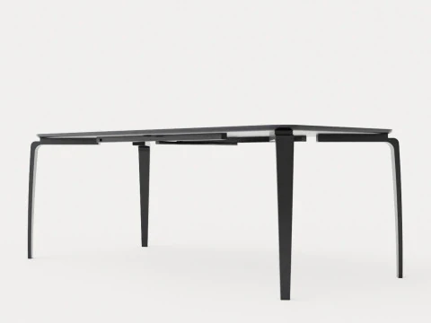 North dining table black 3D Model