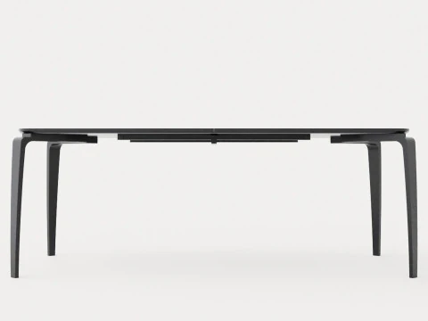 North dining table black 3D Model