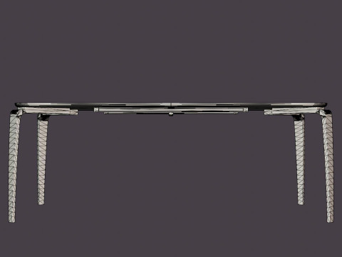 North dining table black 3D 模型