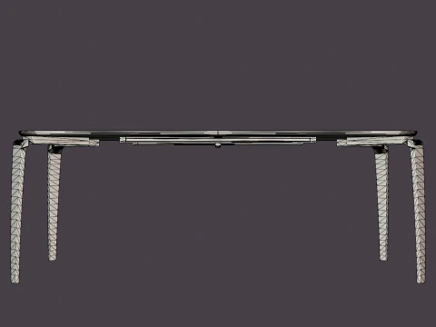 North dining table black 3D Model