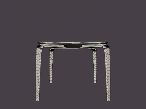 North dining table black 3D 模型