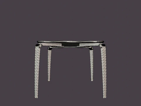 North dining table black 3D Model