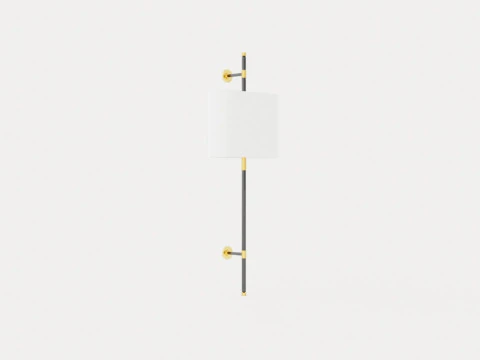 Bowery wandlamp - Linnen gebroken wit 3D Model