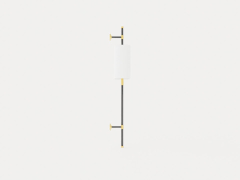Bowery wall lamp - Linen off-white 3D Modell