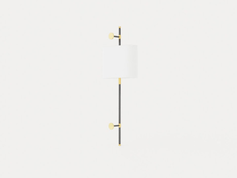 Bowery wall lamp - Linen off-white 3D Modell