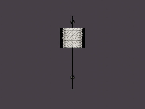 Bowery wall lamp - Linen off-white 3D Modell
