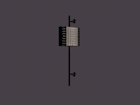 Bowery wall lamp - Linen off-white 3D Modell