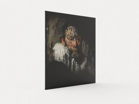 Photo art - Old Rembrandt 2 - 150 x 150 cm - Aluminium 3D Model
