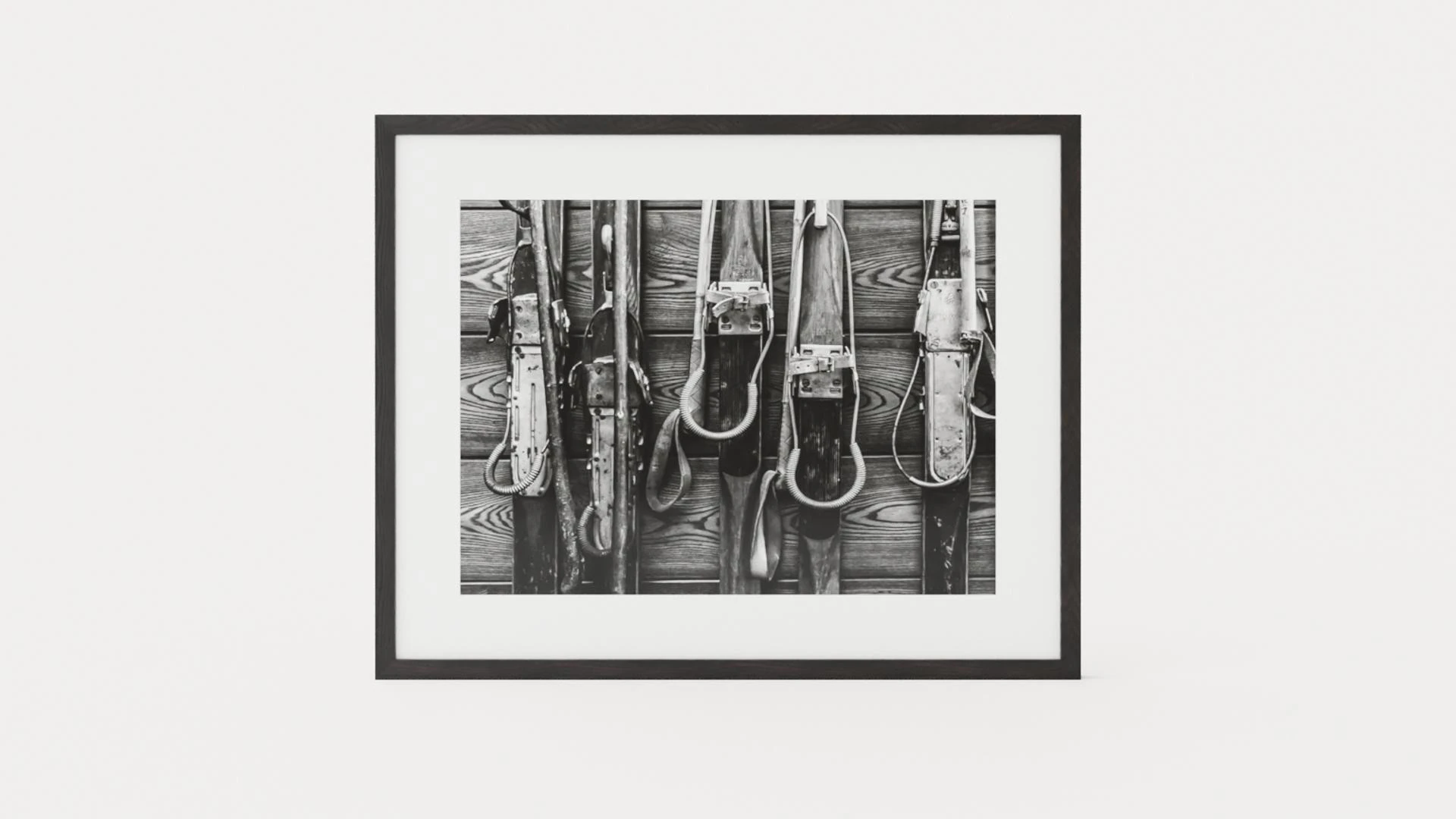 Fathers ski - 80 x 100 - Black and white photograph printed on photo paper 3D Model .c4d .max .obj .3ds .fbx .stl .blend 