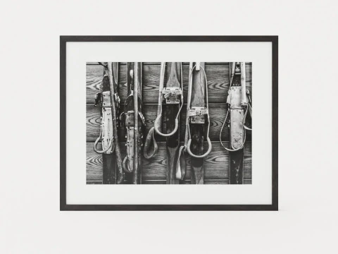 Vaders ski&euml;n - 80 x 100 - Zwart-wit foto afgedrukt op fotopapier 3D Model