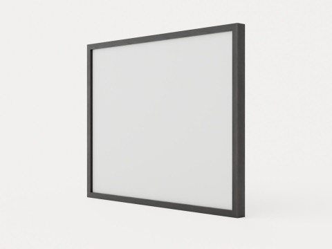 Fathers ski - 80 x 100 - Black and white photograph printed on photo paper 3D Model