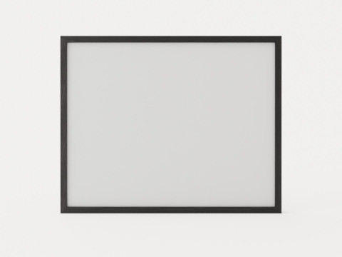Fathers ski - 80 x 100 - Black and white photograph printed on photo paper 3D Model
