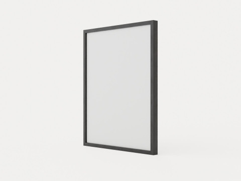 On tour - 80 x 100 - Black and white photograph printed on photo paper paspatour with black frame 3D 模型