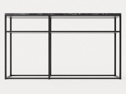 Консольний стіл Midtown з полицею сірий мармур 3D Модель