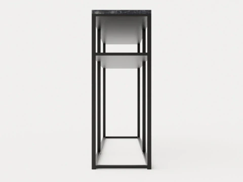 Консольний стіл Midtown з полицею сірий мармур 3D Модель