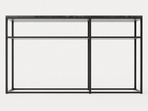 Консольний стіл Midtown з полицею сірий мармур 3D Модель