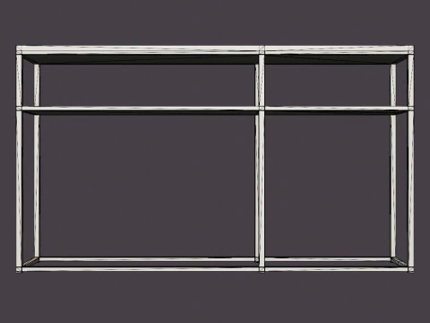 Консольний стіл Midtown з полицею сірий мармур 3D Модель