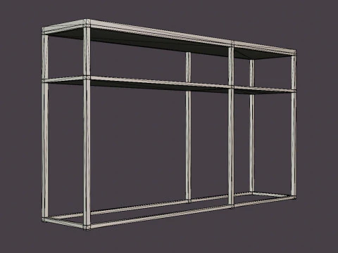 Консольний стіл Midtown з полицею сірий мармур 3D Модель