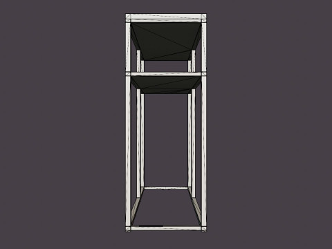 Midtown console table with shelf gray marble Modelo 3D
