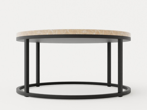Midtown coffee table sand marble 3D-Modell