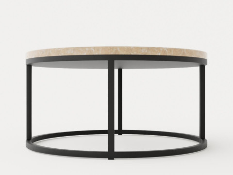 Midtown coffee table sand marble 3D Model