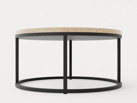 Tavolino Midtown marmo sabbia Modello 3D