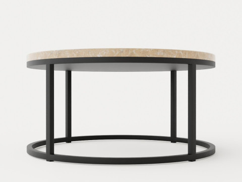 Midtown coffee table sand marble 3D Model