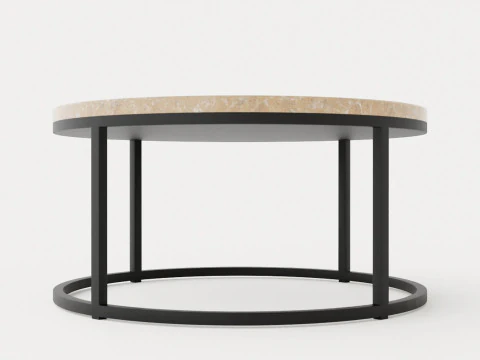 Tavolino Midtown marmo sabbia Modello 3D