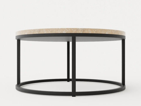 Midtown coffee table sand marble 3D Model