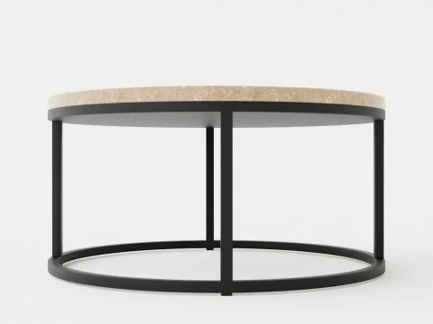 Tavolino Midtown marmo sabbia Modello 3D