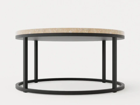 Tavolino Midtown marmo sabbia Modello 3D