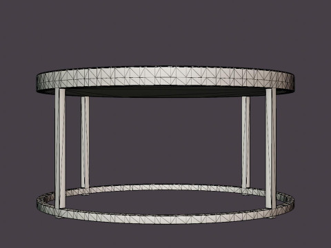 Midtown coffee table sand marble 3D Model